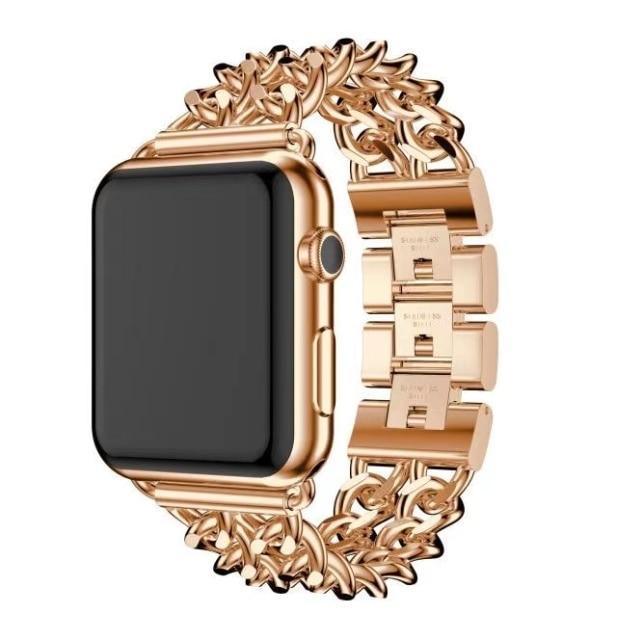 DoubleRowデニムチェーンストラップ Apple watch apple watch バンド givgiv 38mm/40mm Rose gold