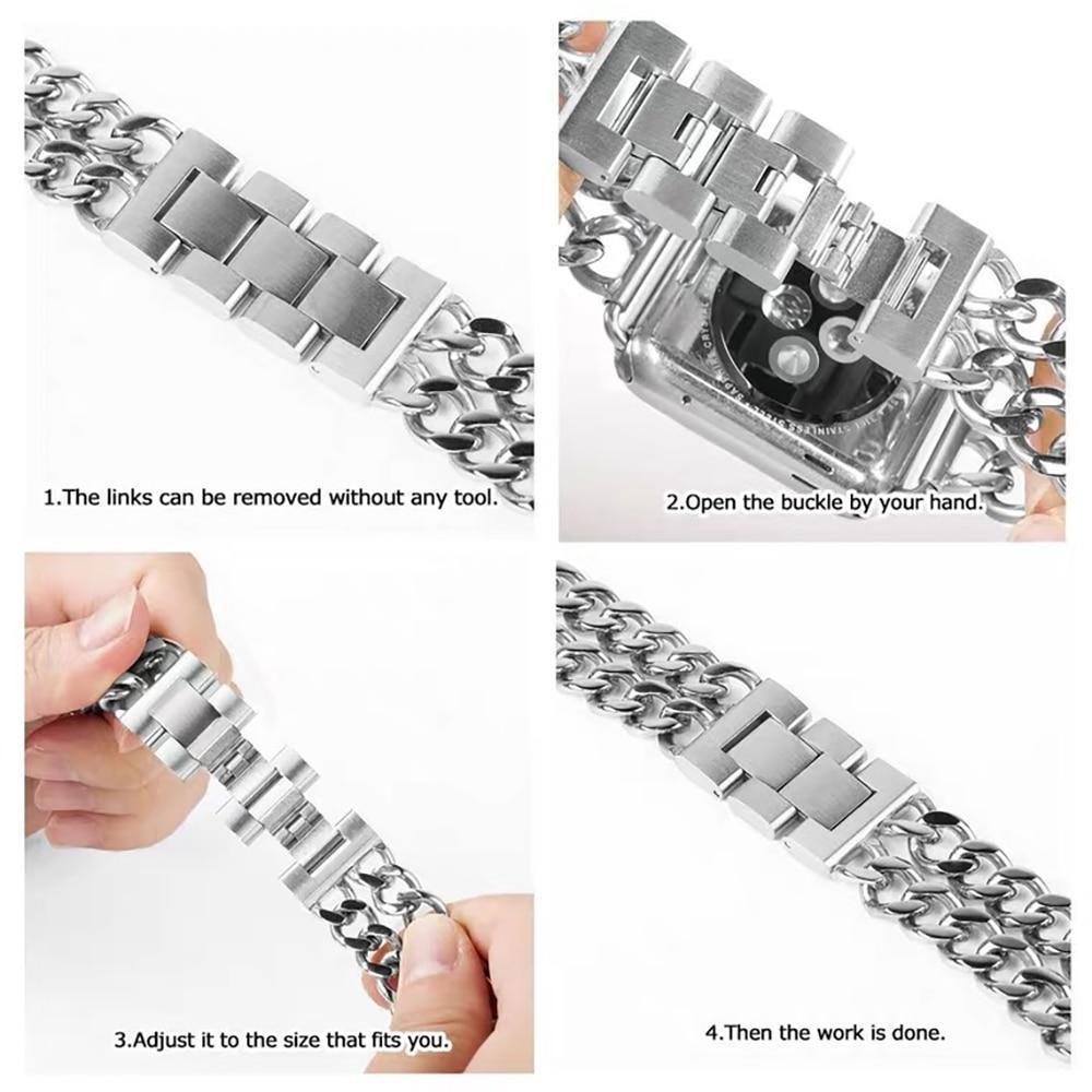 DoubleRowデニムチェーンストラップ Apple watch apple watch バンド givgiv