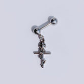 エリス骸骨クロスショートドロップピアッシング Piercing from lizzy