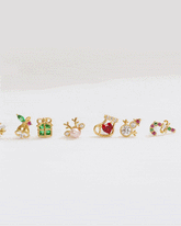 Gold Christmas ピアッシング Piercing bling moon