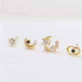 Gold Night (ピアス/ピアッシング) Piercing bling moon