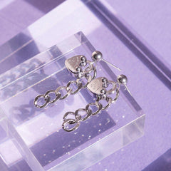 ハートロック チェーン ドロップピアス Earrings SET ME UP♡