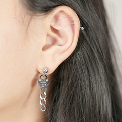 ハートロック チェーン ドロップピアス Earrings SET ME UP♡