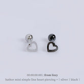 ハートルミニシンプルラインハートピアッシング Piercing from lizzy