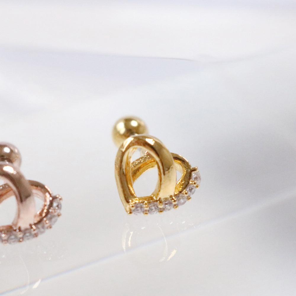 Heart Pretzel (ピアス/ピアッシング) Piercing bling moon