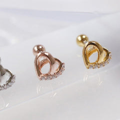 Heart Pretzel (ピアス/ピアッシング) Piercing bling moon