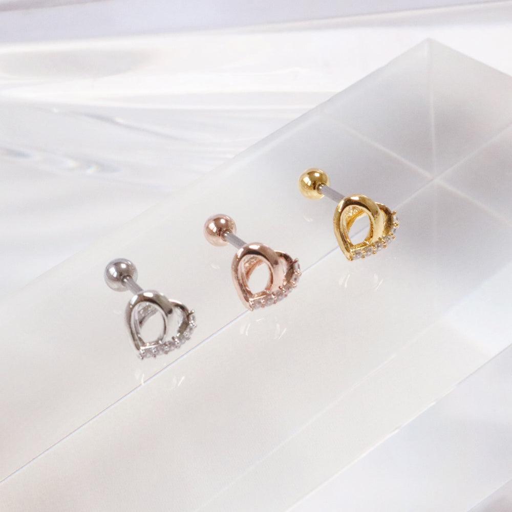 Heart Pretzel (ピアス/ピアッシング) Piercing bling moon