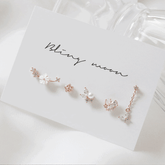 ひらひらとしたフラワー ピアッシング(5 set) Piercing bling moon