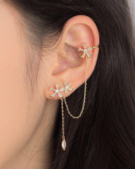 フラワードリム・イヤーカフ・ピアス Earrings soo&soo 