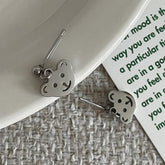 ふわふわのくまのピアス Earrings 10000won