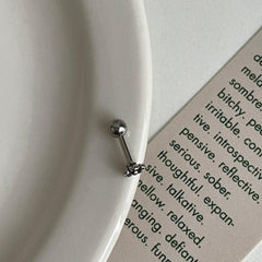 【即納】ブラック花ピアッシング Piercing 10000won