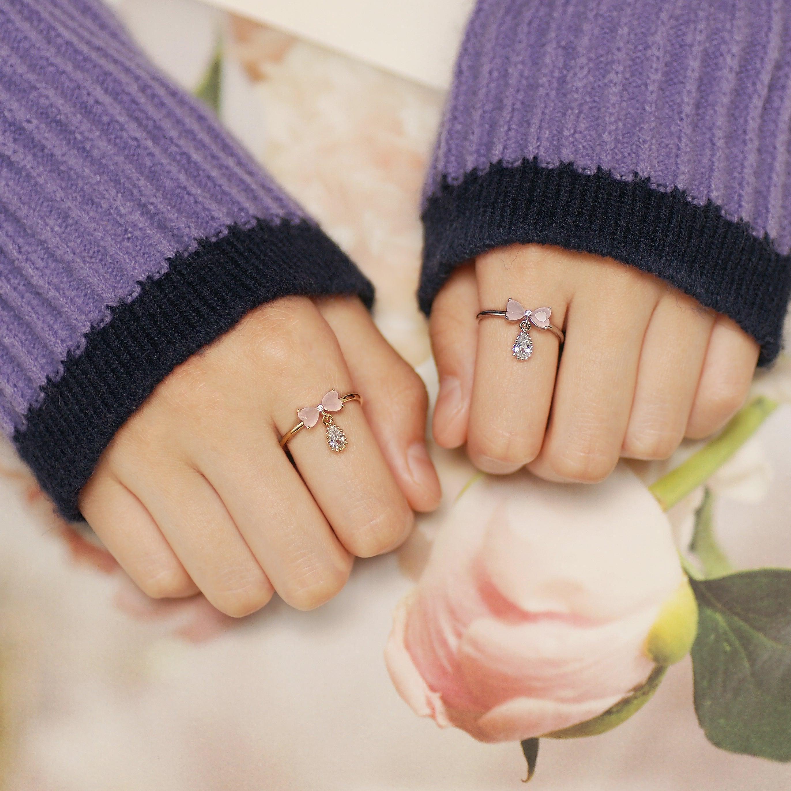 【即納】Ribbon Drop リング ring SET ME UP♡