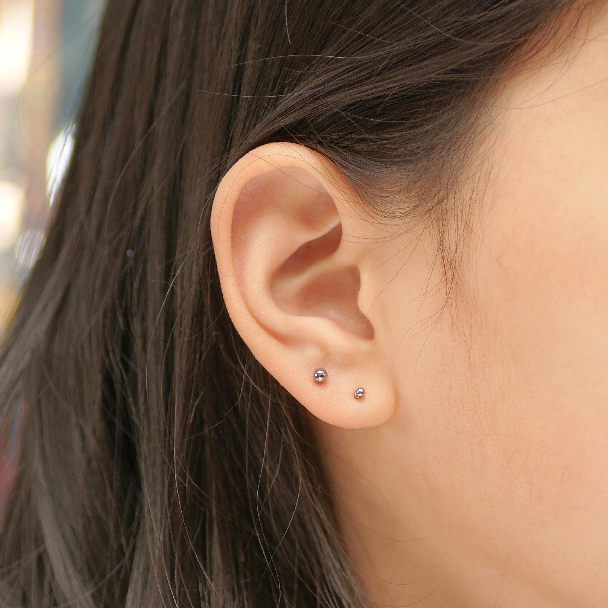 【即納】サージカルスチールシンプルピアス Earrings SET ME UP♡