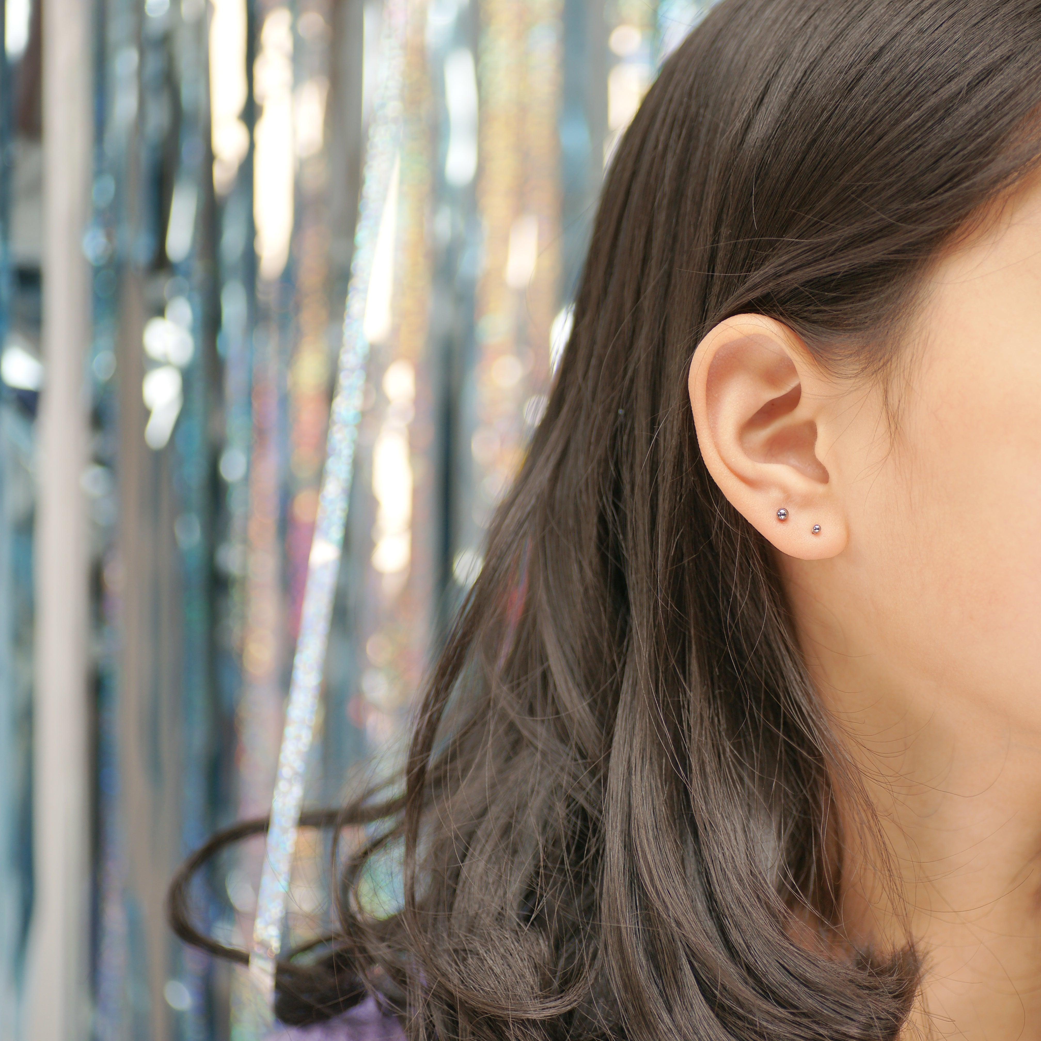 【即納】サージカルスチールシンプルピアス Earrings SET ME UP♡