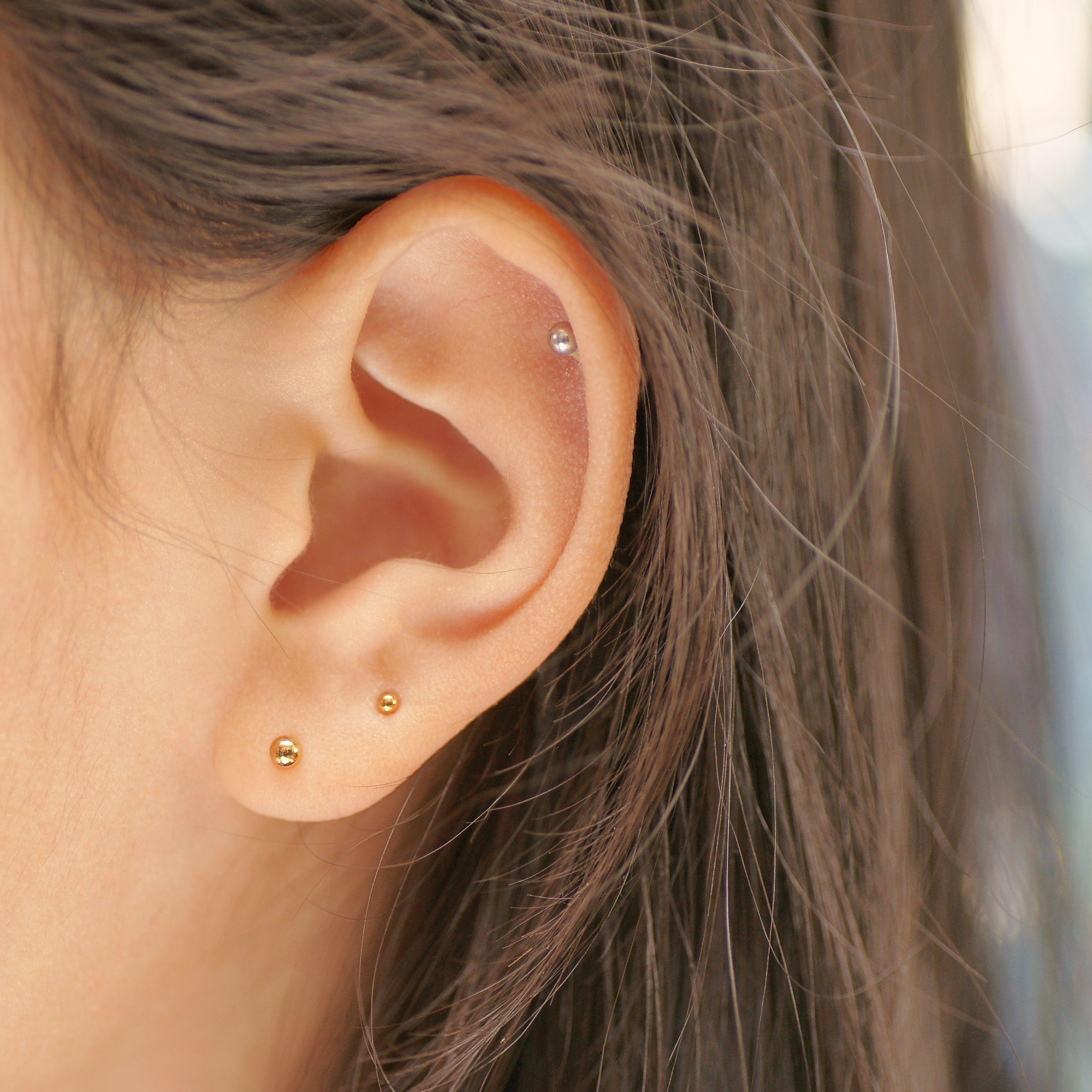 【即納】サージカルスチールシンプルピアス Earrings SET ME UP♡