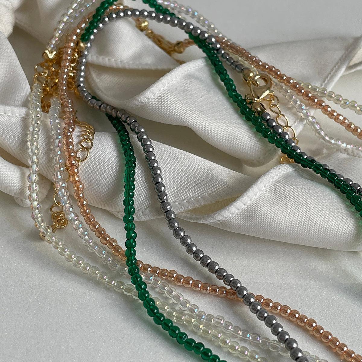 カラーミニ玉ネックレス necklace 10000won