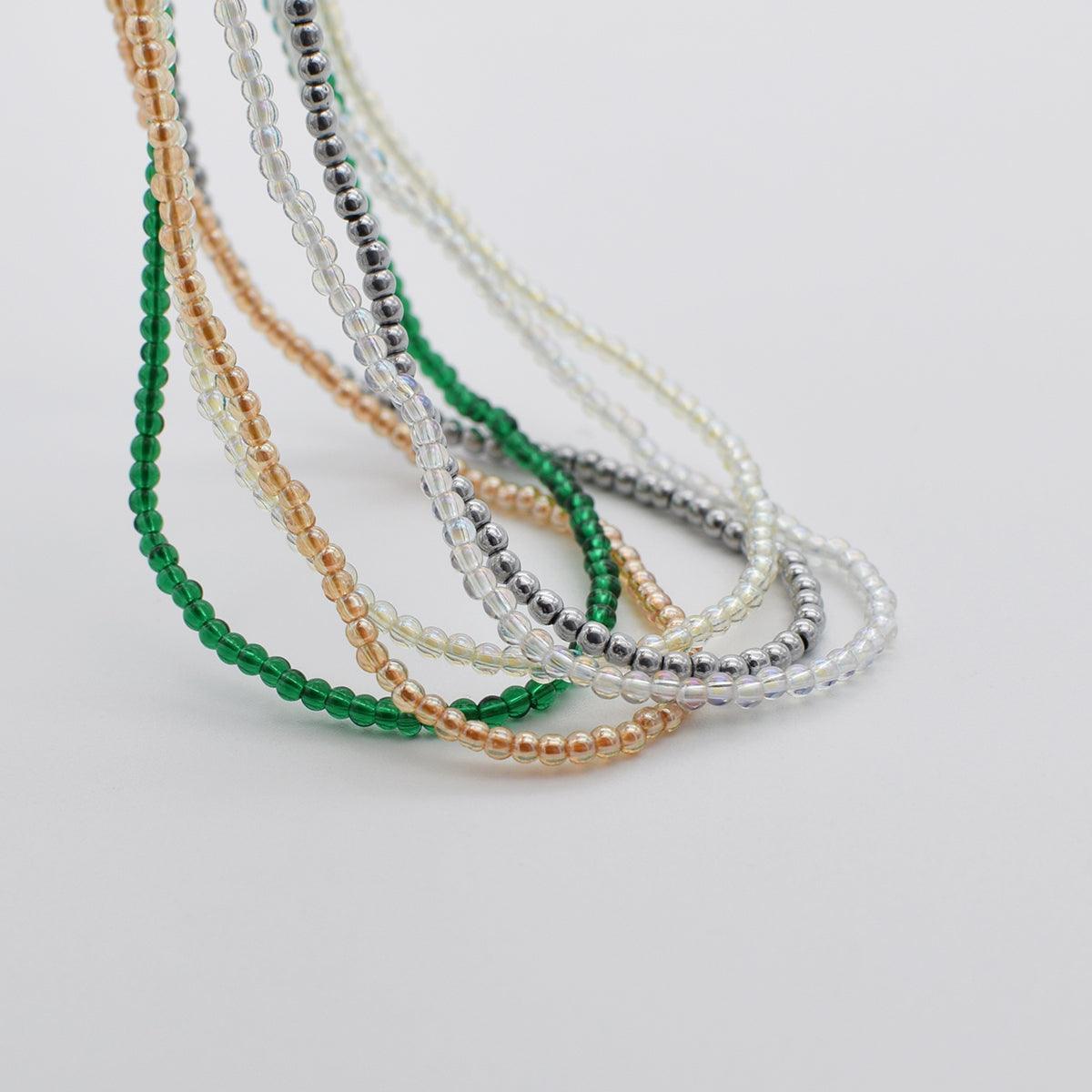 カラーミニ玉ネックレス necklace 10000won