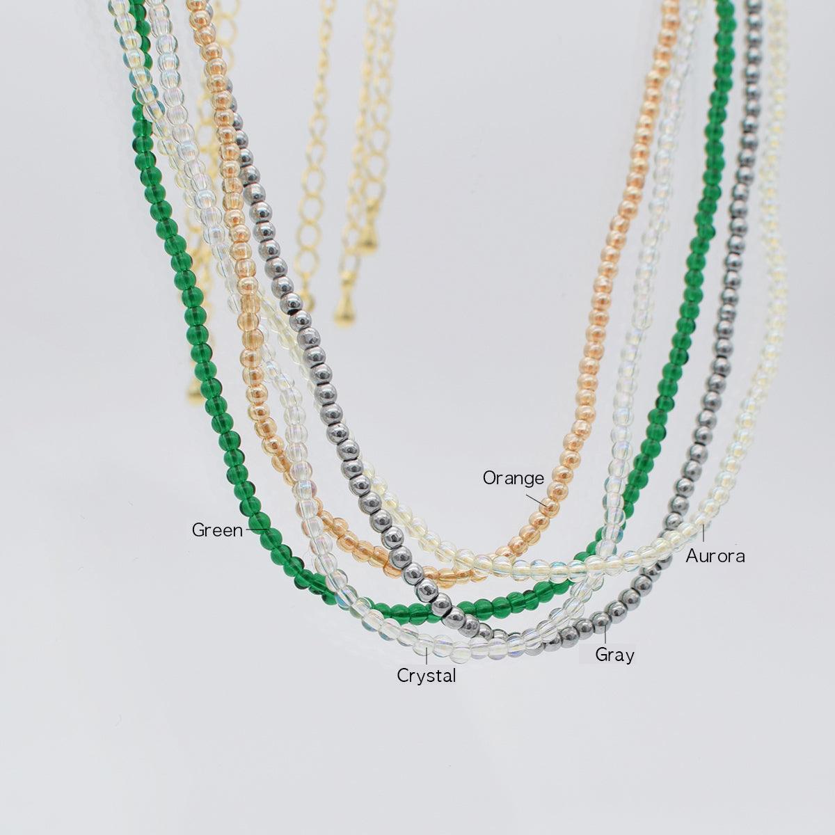 カラーミニ玉ネックレス necklace 10000won