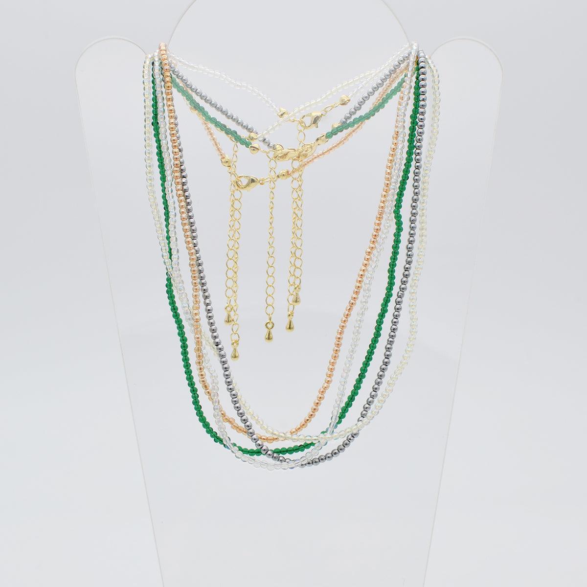 カラーミニ玉ネックレス necklace 10000won