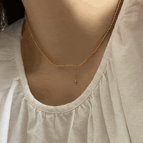 カラーミニ玉ネックレス necklace 10000won