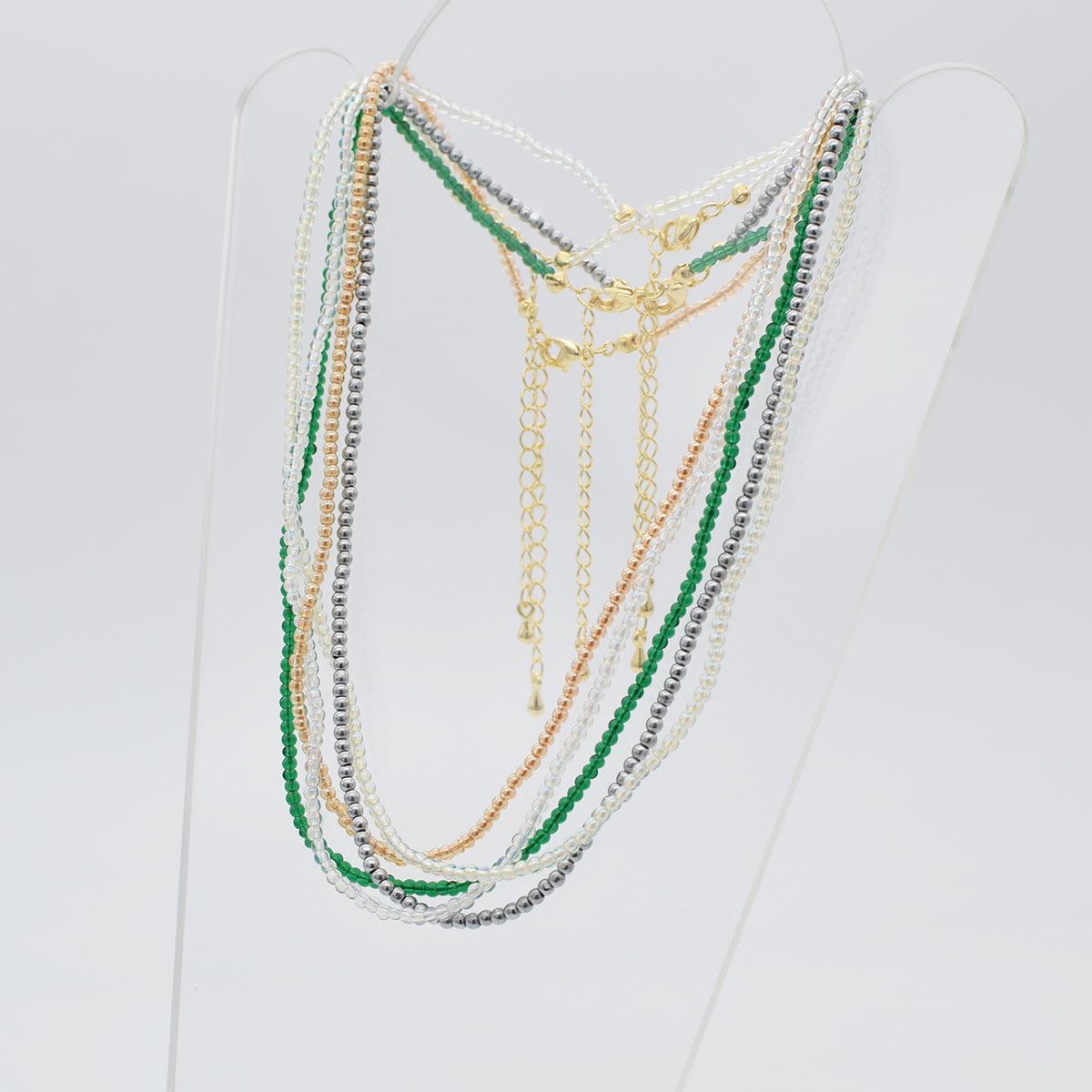 カラーミニ玉ネックレス necklace 10000won