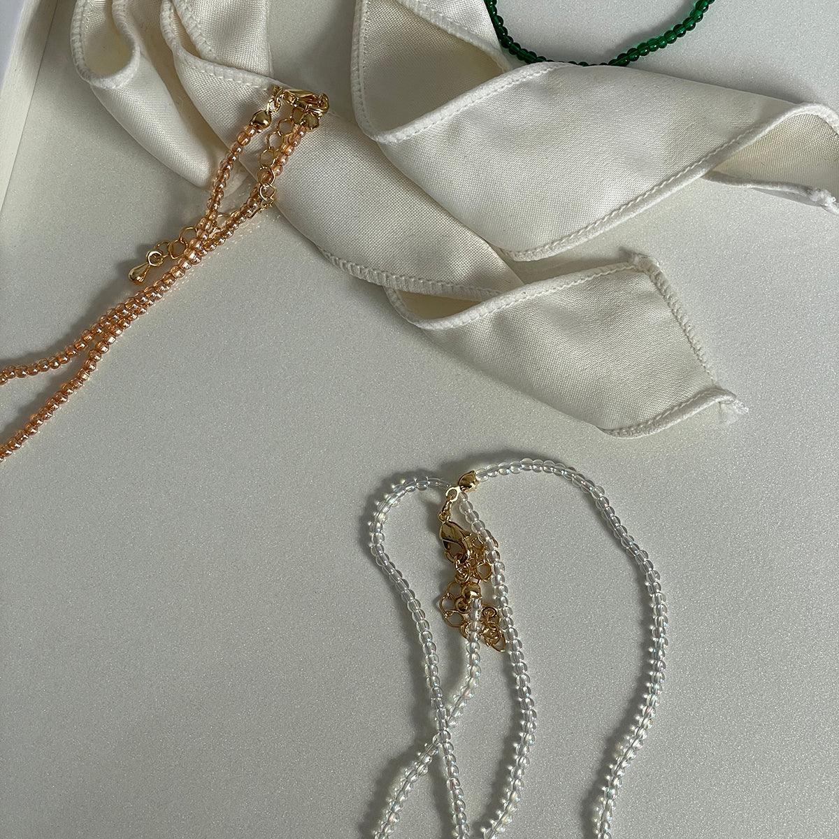 カラーミニ玉ネックレス necklace 10000won
