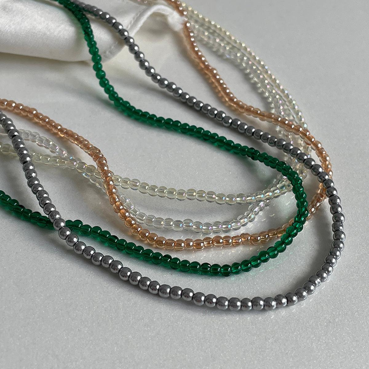 カラーミニ玉ネックレス necklace 10000won