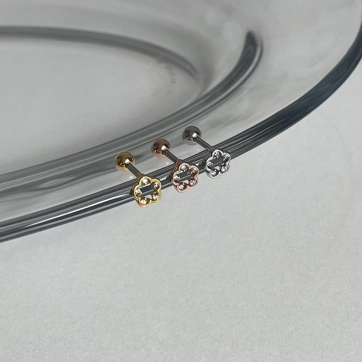 くりくり花ライン ピアッシング Piercing 10000won