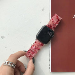 マーブル チェーン バンド (レッド)# apple watch バンド givgiv