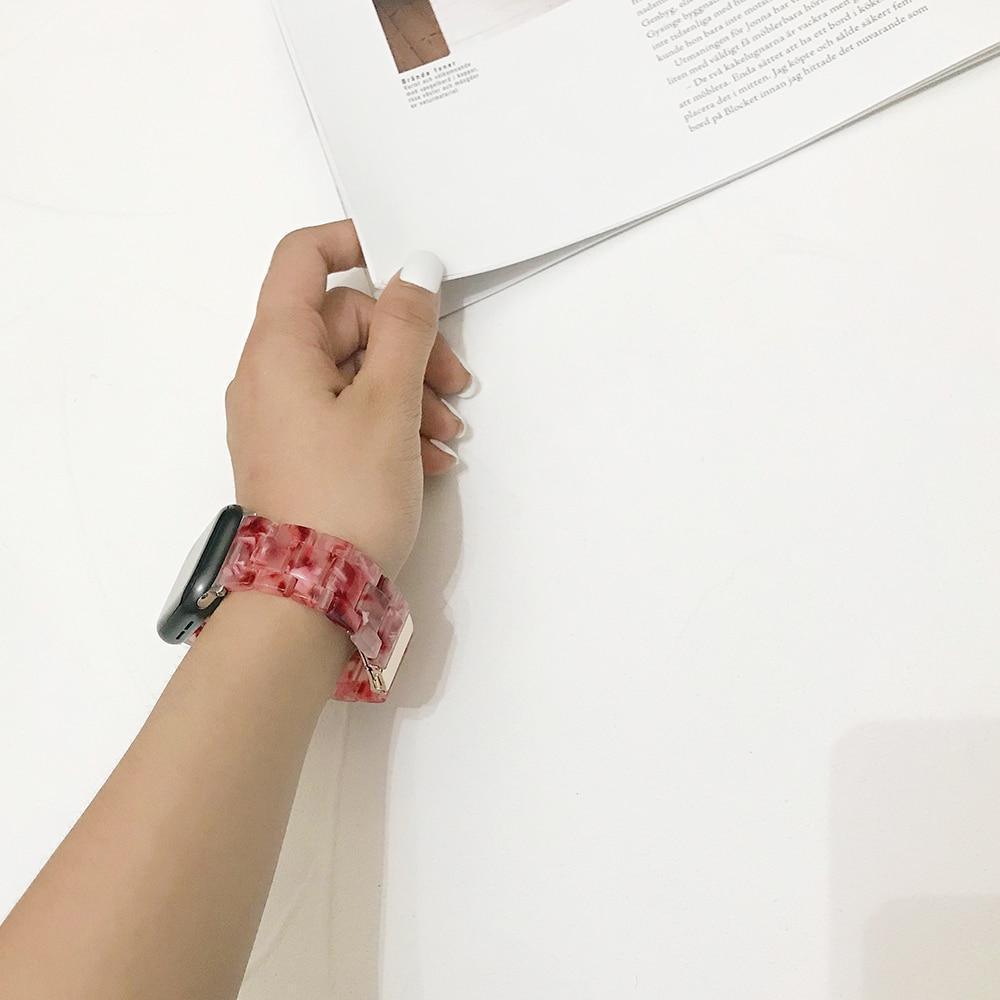 マーブル チェーン バンド (レッド)# apple watch バンド givgiv