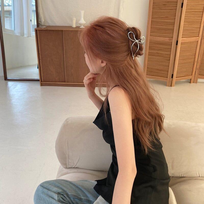 メタル リボン ヘアクリップ Hair younglong-seoul