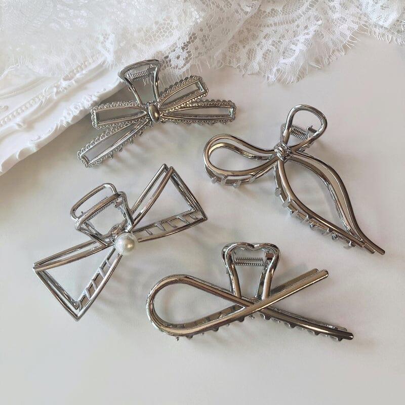 メタル リボン ヘアクリップ Hair younglong-seoul