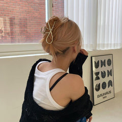 メタル リボン ヘアクリップ Hair younglong-seoul