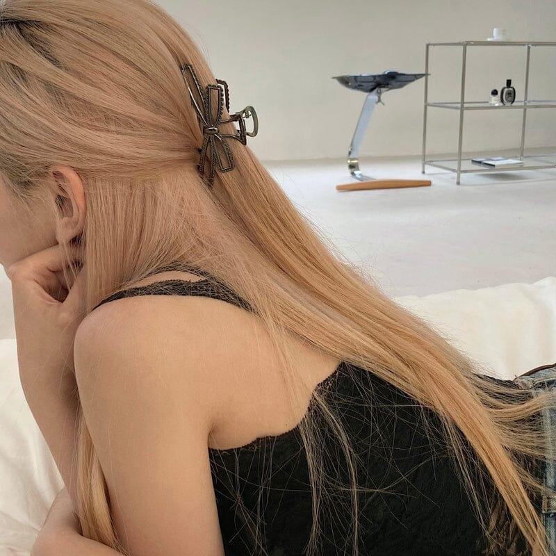 メタル リボン ヘアクリップ Hair younglong-seoul