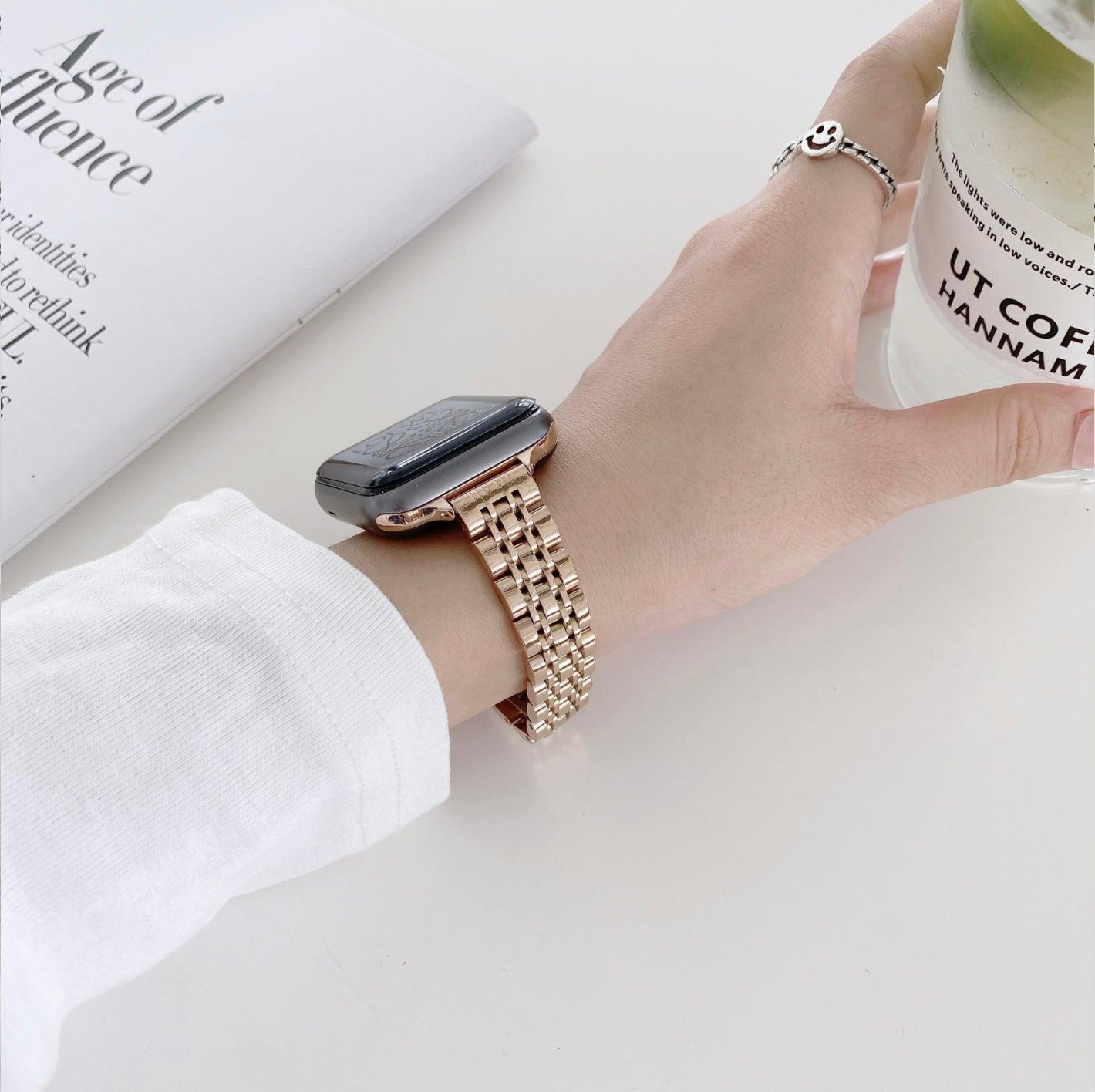 メタル セブンビーズ スリム チェーンバンド(単色)# apple watch バンド givgiv