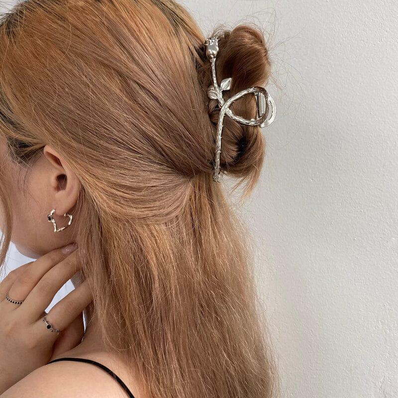 メタルローズヘアクリップ Hair younglong-seoul