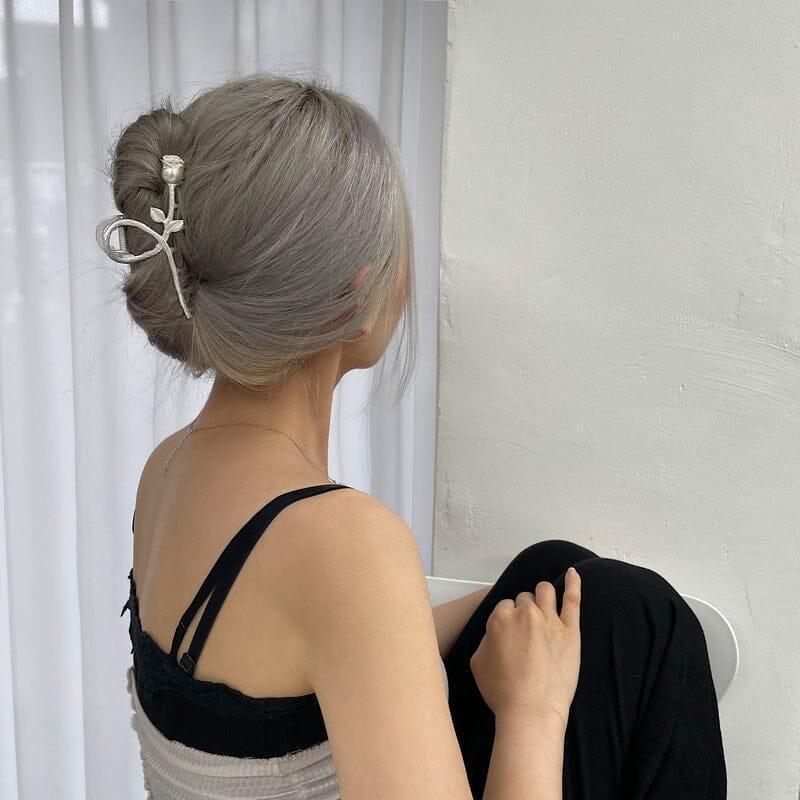 メタルローズヘアクリップ Hair younglong-seoul 