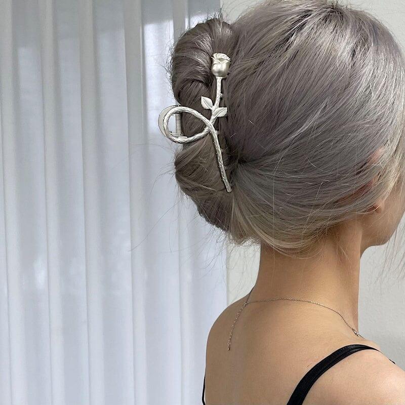 メタルローズヘアクリップ Hair younglong-seoul 