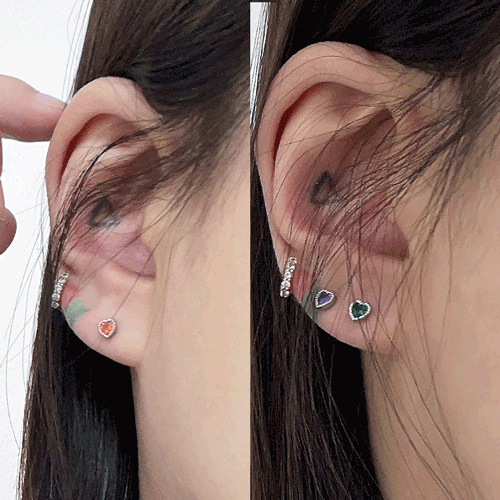 ミニ キュービック ハート ピアッシング Piercing oh-kim