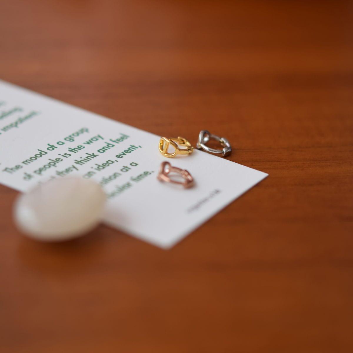 ミニチェーンワンタッチリングピアス Earrings 10000won