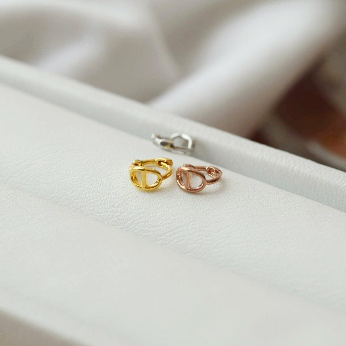 ミニチェーンワンタッチリングピアス Earrings 10000won