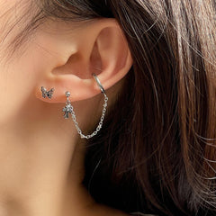 ミニ十字架チェーンピアス Piercing 10000won
