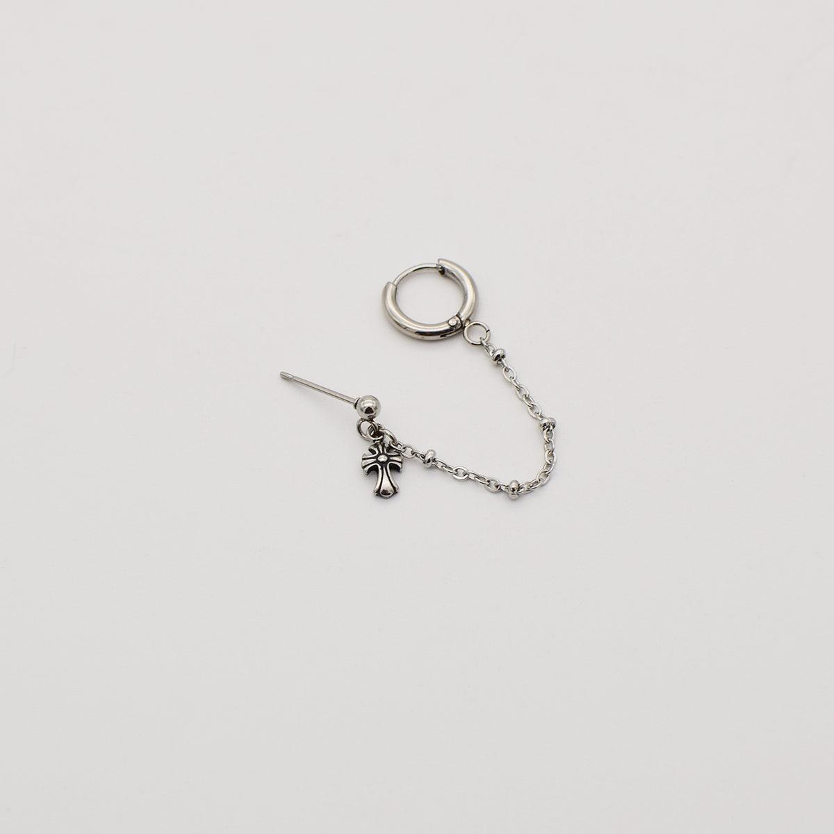 ミニ十字架チェーンピアス Piercing 10000won