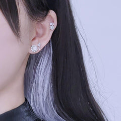 ミルキー ・ホワイトドーム ・フラワー・ピアッシング Piercing from lizzy