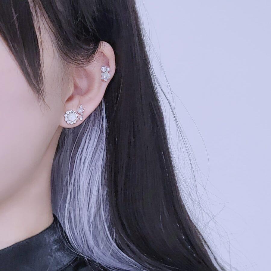 ミルキー ・ホワイトドーム ・フラワー・ピアッシング Piercing from lizzy