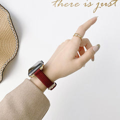 ナイロンキャンバス スリムバンド(ダークレッド) apple watch バンド givgiv