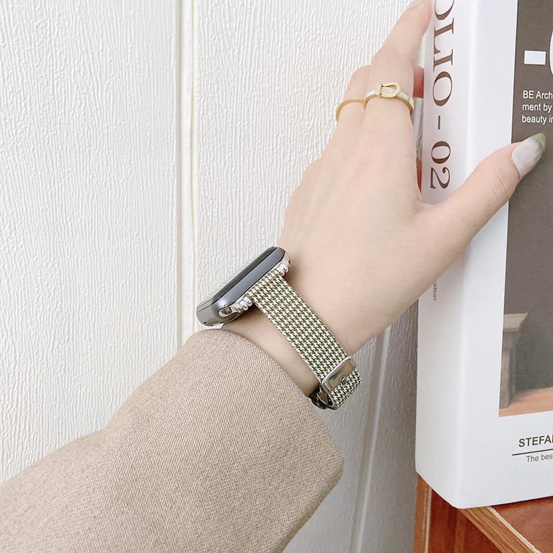 ナイロンキャンバス スリムバンド(グリーン) apple watch バンド givgiv