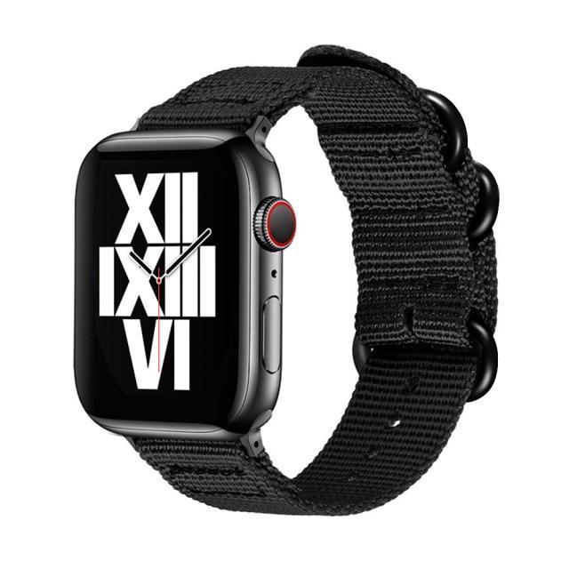 NATO バンド Apple Watch用 apple watch バンド givgiv 38mm/40mm Black