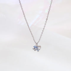 Ocean Blue Heart ネックレス necklace bling moon