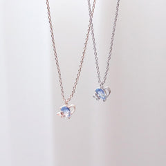 Ocean Blue Heart ネックレス necklace bling moon